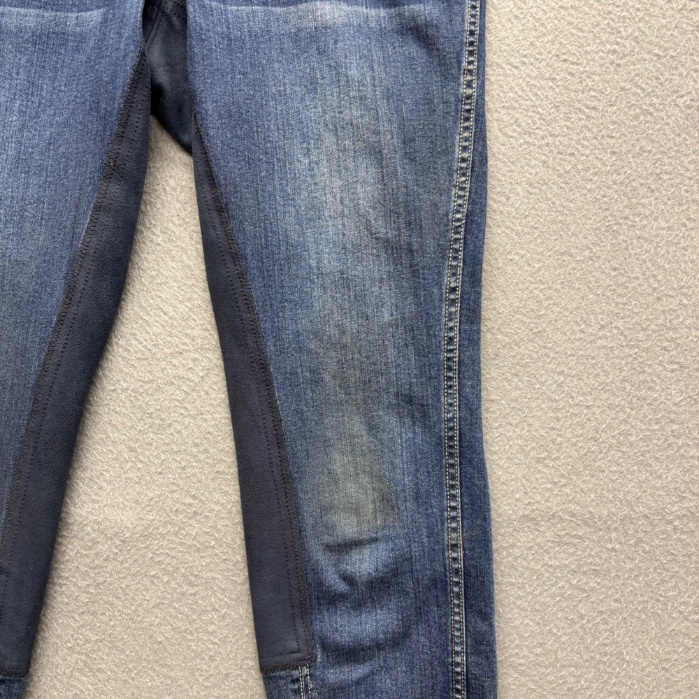 Goode Rider Blue Denim Full Seat Equestrian Riding Breeches Women Size 34R - Picture 4 of 15